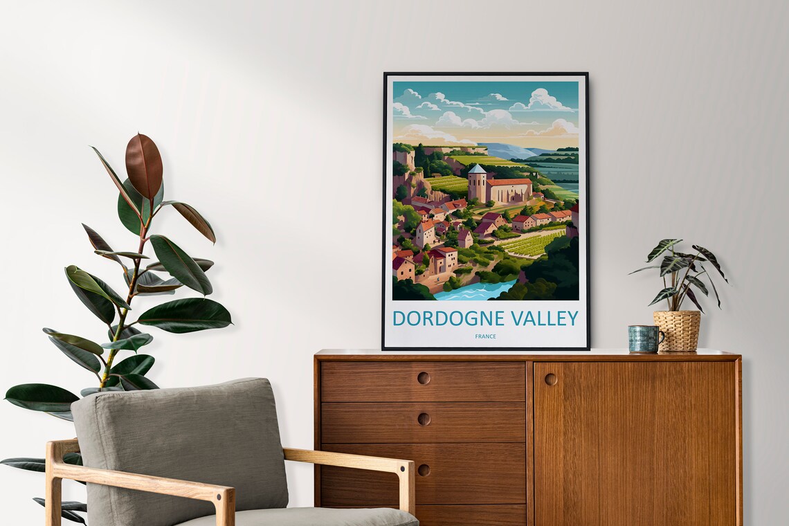 Dordogne Valley France Village Riverside Countryside Travel Poster - Image 2
