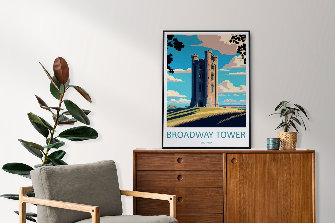 Broadway Tower Travel Poster, England Cotswold - Image 2