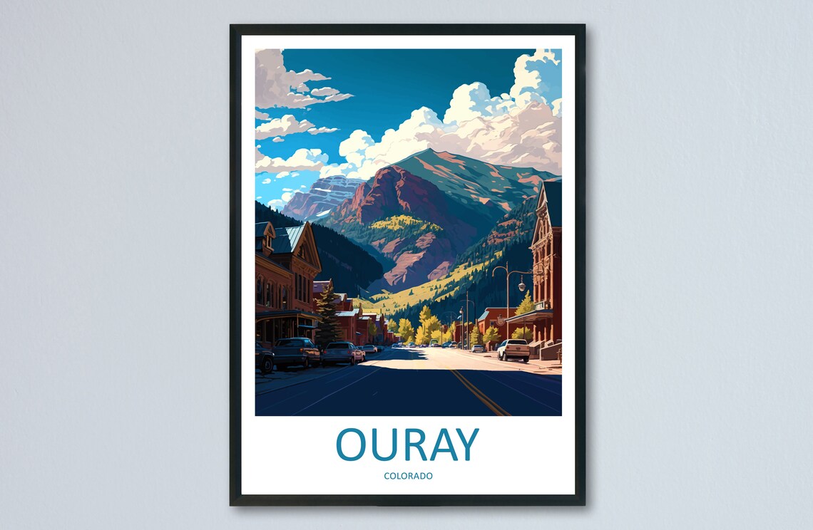 Ouray Travel Poster, Colorado Place Print