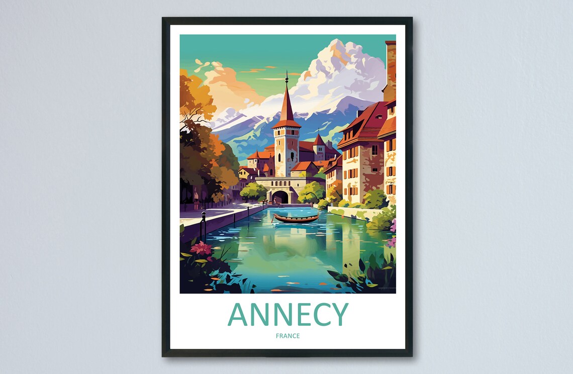 Annecy Travel Print, Place-Inspired Wall Art