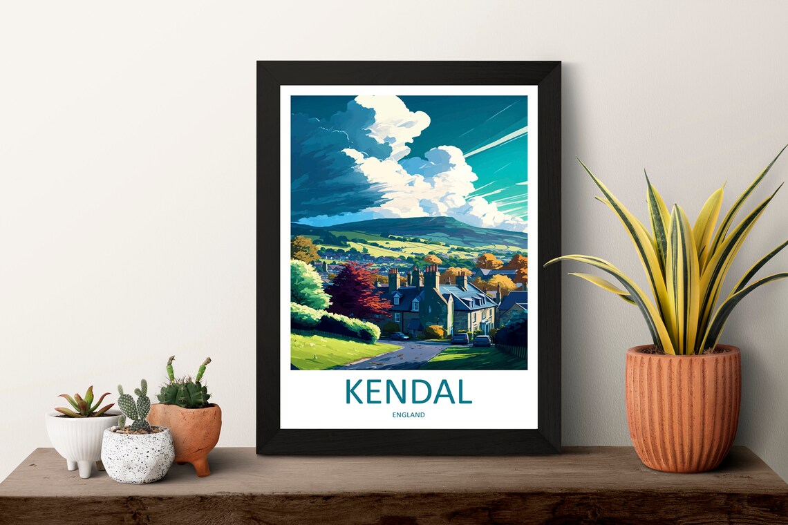 Kendal Travel Poster, England Town Wall Art - Image 3