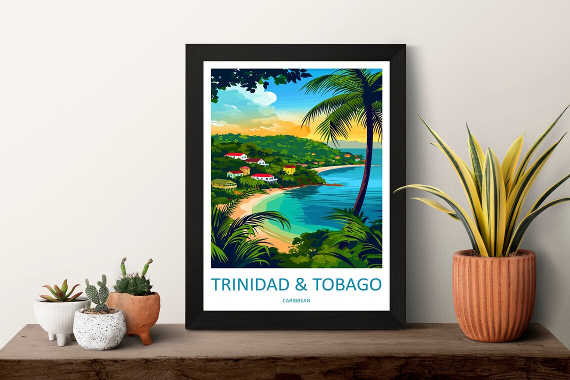 Trinidad and Tobago Travel Poster, Caribbean Wall Art - Image 3