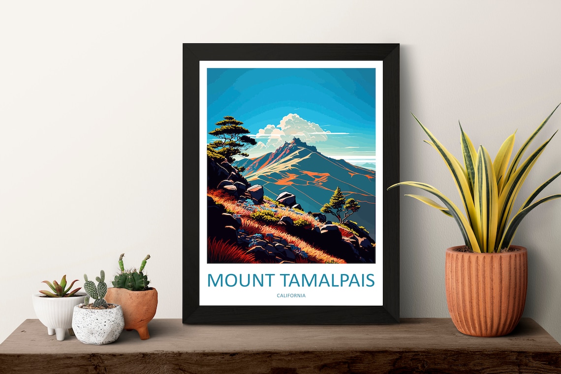 Mount Tamalpais Travel Poster, California Landscape - Image 3