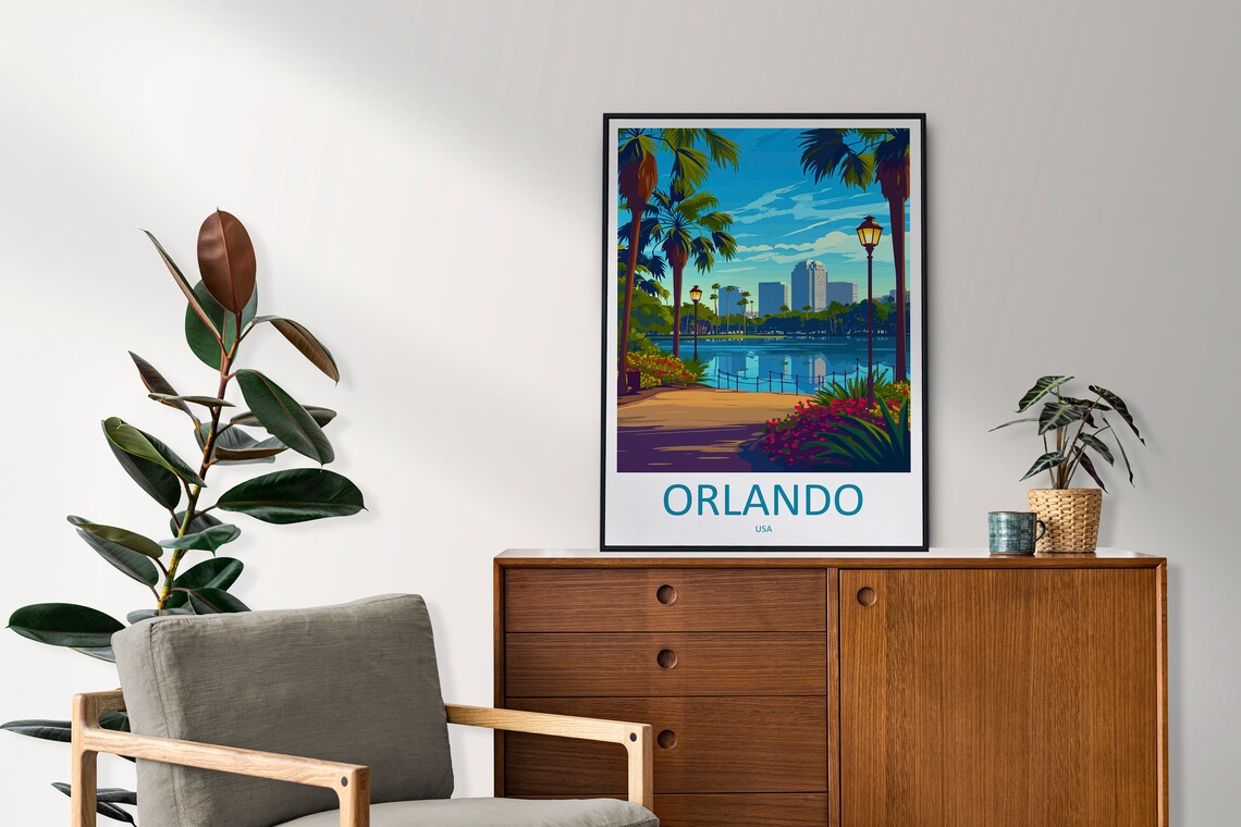 Orlando Travel Poster, Florida City Wall Art - Image 2