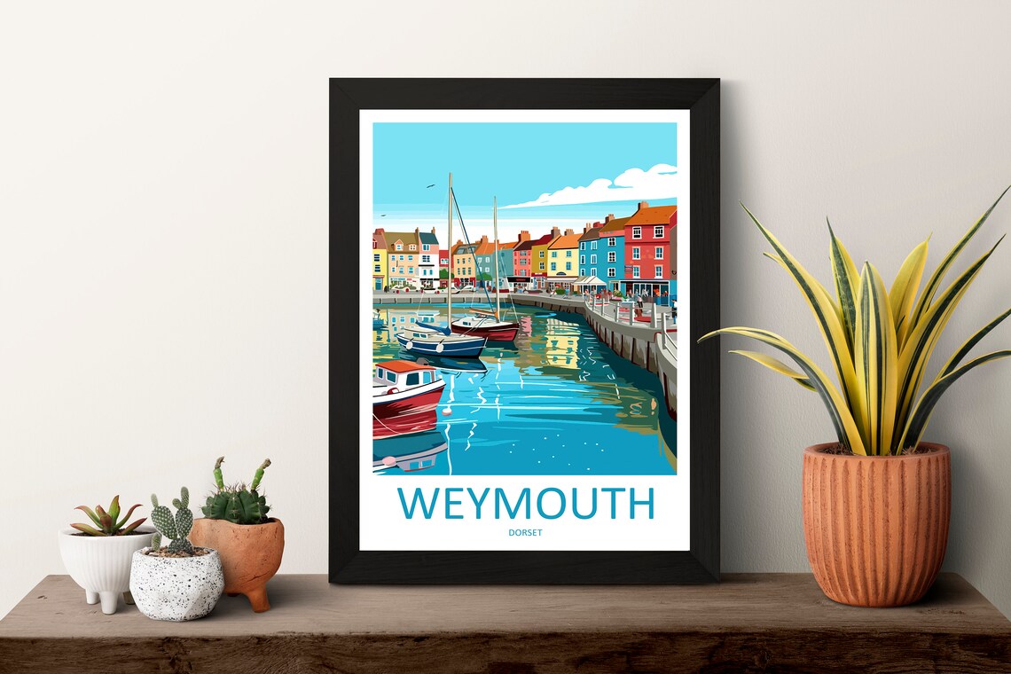 Weymouth Travel Poster, England Place Print - Image 3