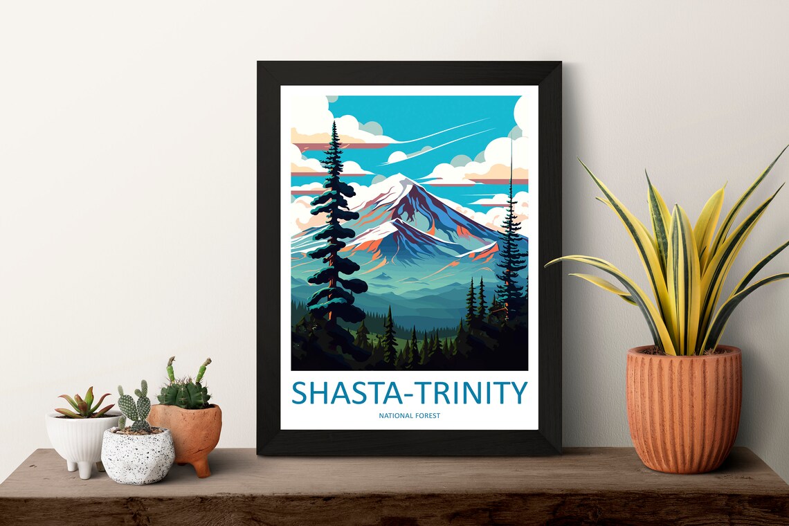 Shasta Trinity National Forest Travel Poster - Image 3