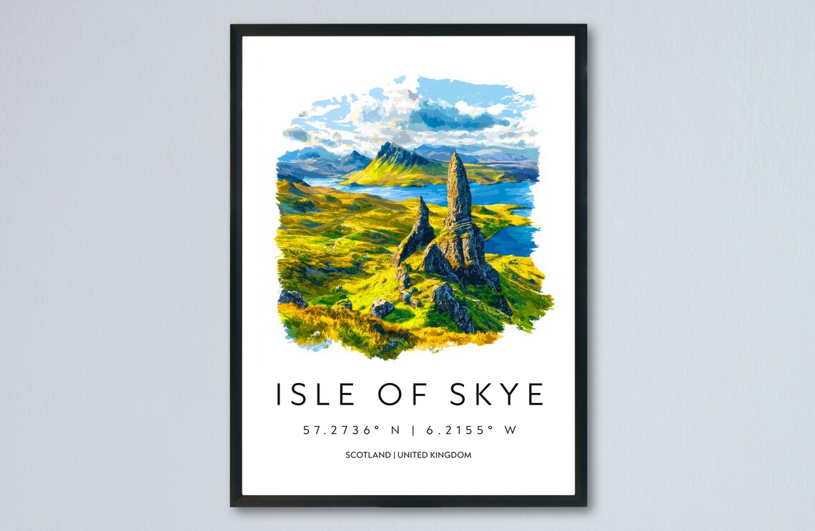 Isle of Skye Old Man of Storr Rocky Pinnacles Scotland Art Poster