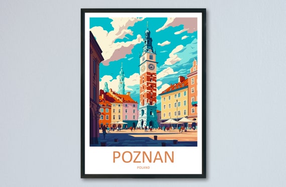 Poznan Travel Poster, European City Wall Art