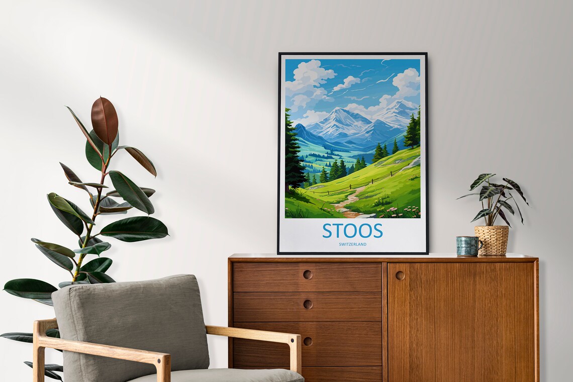 Stoos Travel Poster, Switzerland Travel Print - Image 2
