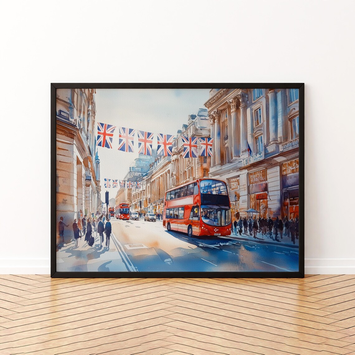 Regent Street London Watercolor Travel Poster