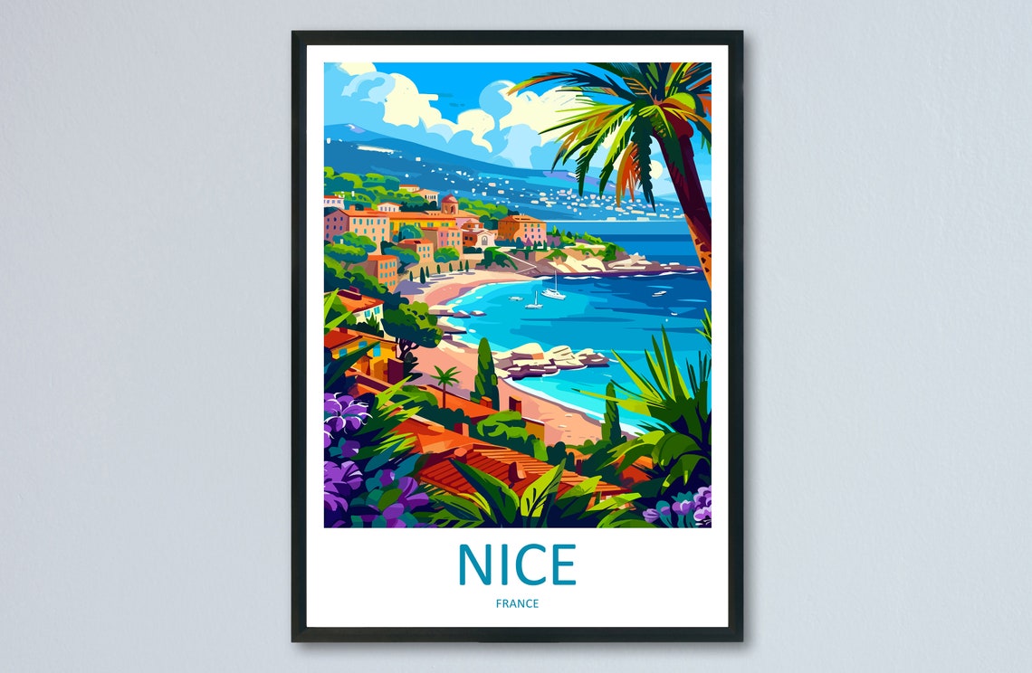 Nice France Print Nice France Home Decor Cityscape Art Print Nice France Wall Art For Travel Enthusiast Gift Wall Hanging Nice France Poster