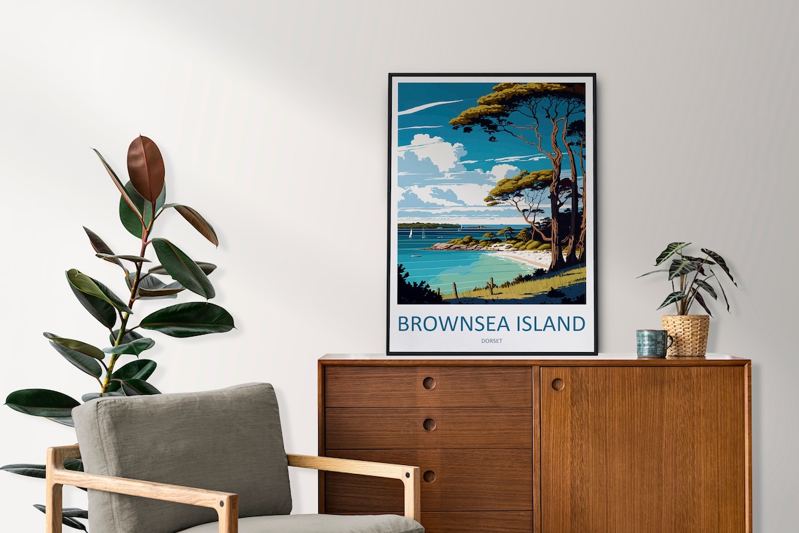 Brownsea Island Travel Poster, England Place Print - Image 2