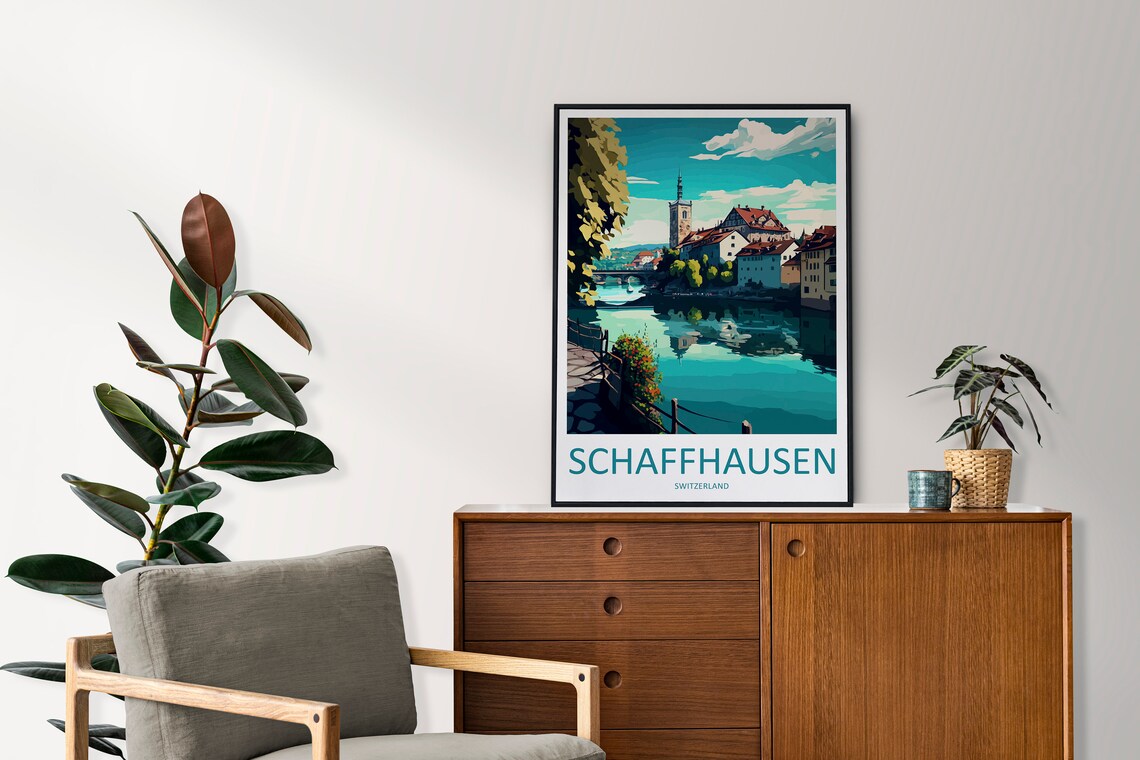 Schaffhausen Travel Poster, Switzerland Wall Art - Image 2