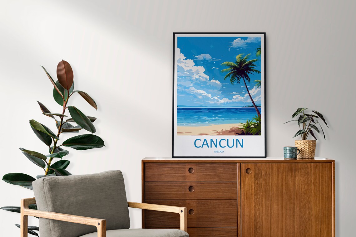 Cancun Travel Poster, Latin America Wall Decor - Image 2