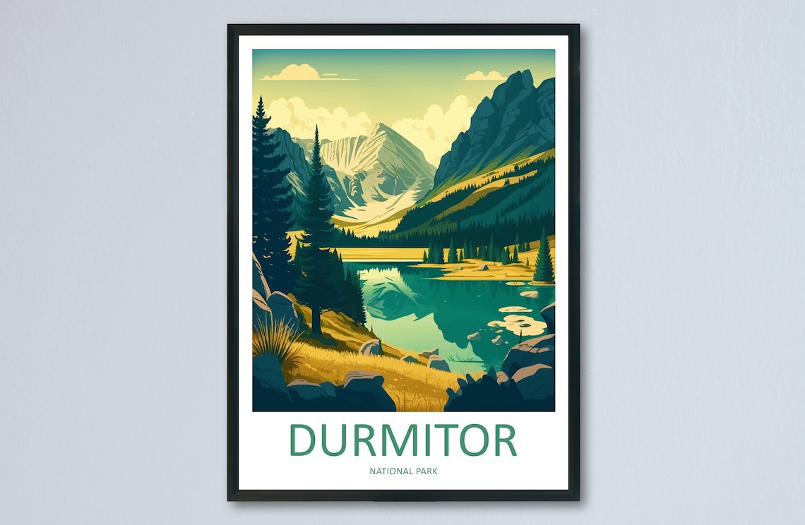 Durmitor National Park Travel Poster, Montenegro