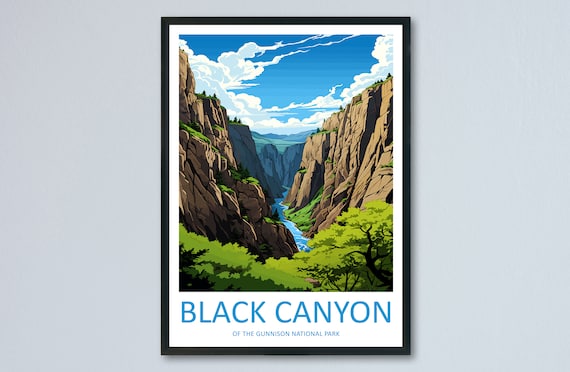 Black Canyon of the Gunnison National Park Colorado Travel Poster