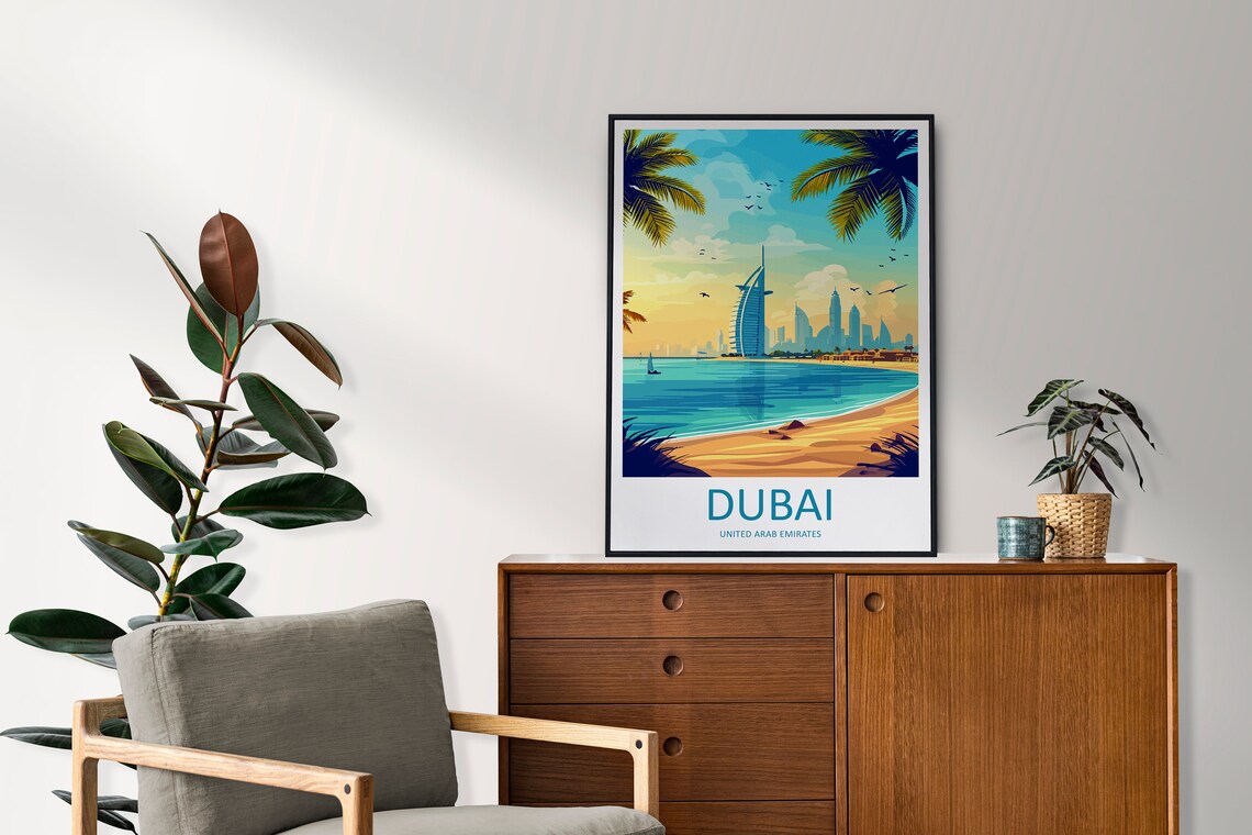 Dubai Travel Poster, United Arab Emirates Wall Art - Image 2