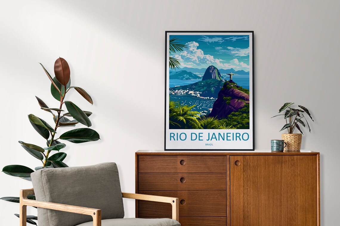 Rio De Janeiro Travel Poster, Brazil Wall Art Print - Image 2