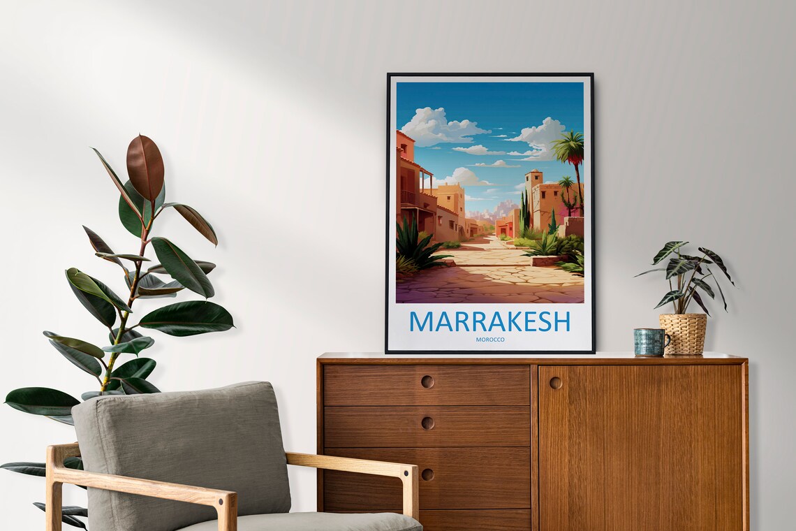 Marrakesh Travel Poster, Morocco Art Print - Image 2