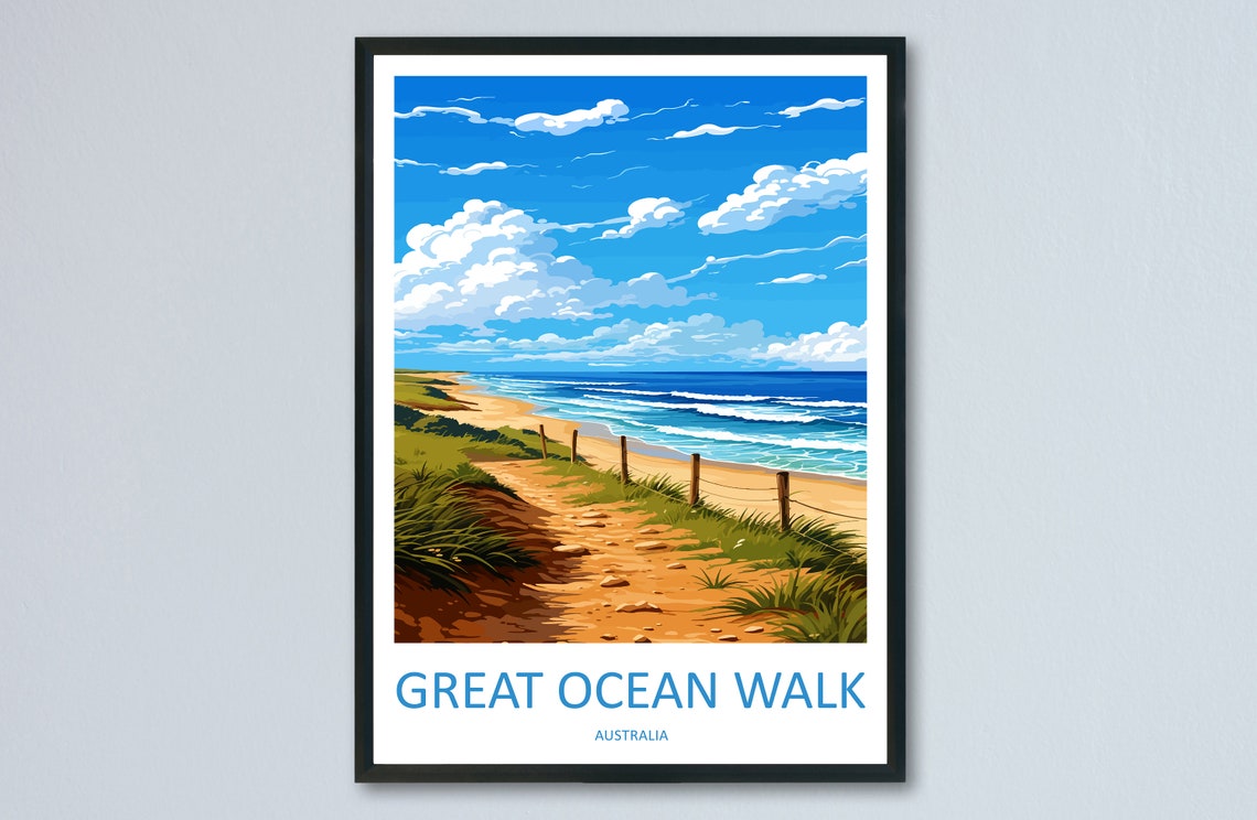 Great Ocean Walk Australia Sandy Dune Beach Path Travel Poster