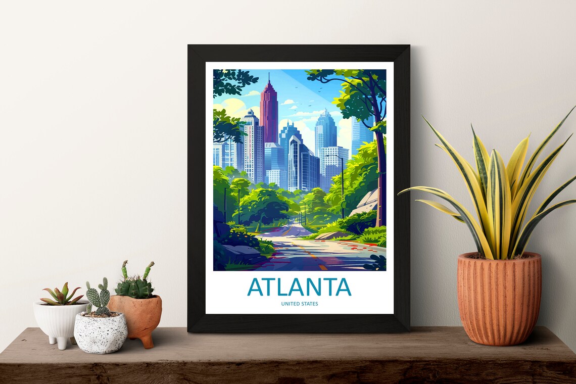 Atlanta Travel Poster, Georgia City Art Print - Image 3