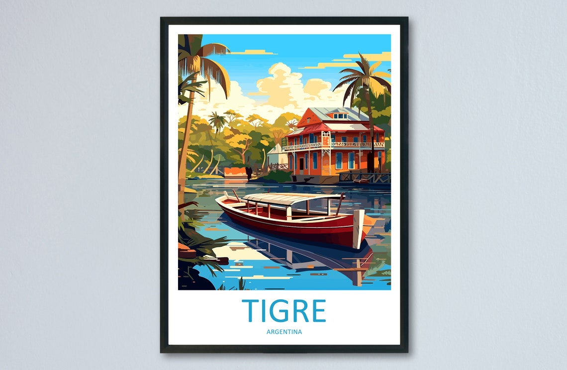 Tigre Travel Print Wall Art Tigre Wall Hanging Home Decor Tigre Gift Art Lovers Wall Art Print Art Argentina Travel Poster Gift Argentina