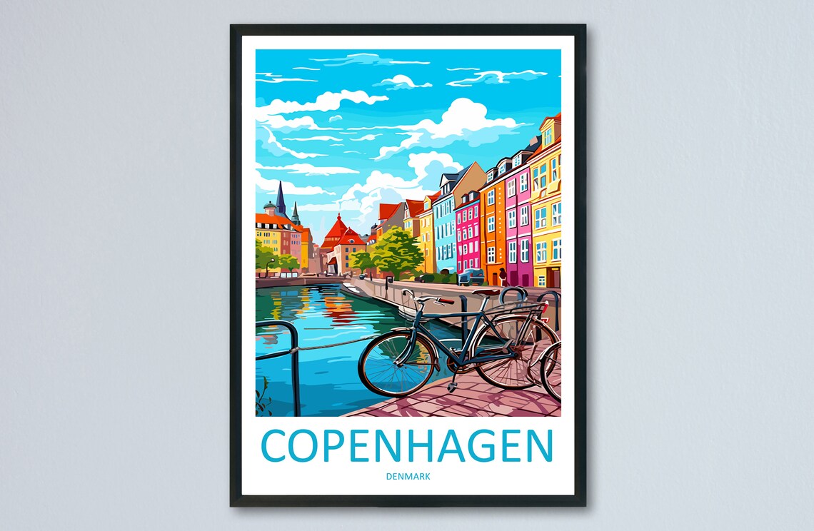 Copenhagen Travel Print For Art Lovers Poster