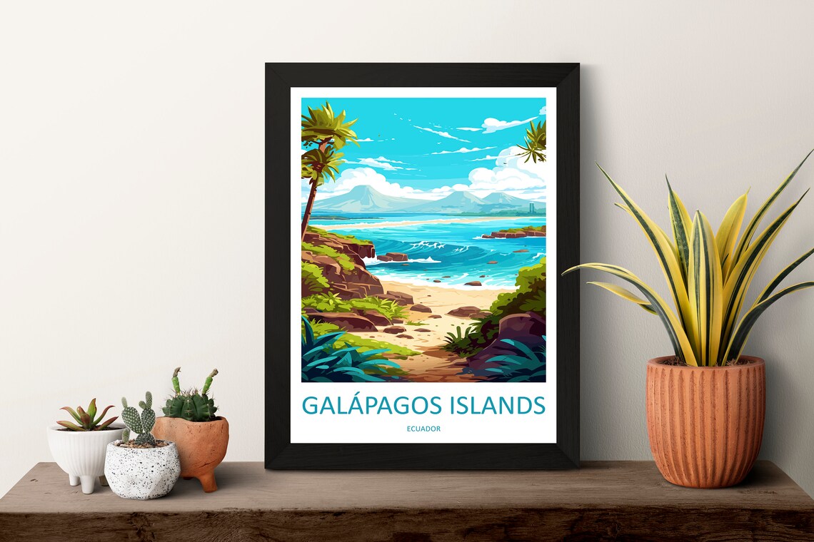 Galpagos Islands Home Decor Travel Poster - Image 3