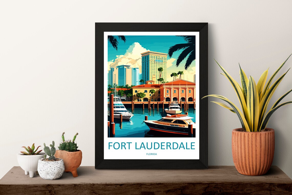Fort Lauderdale Travel Poster, Florida Wall Art - Image 3