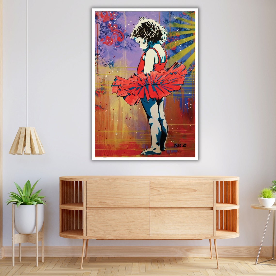 Dancer Girl Wall Art Ready To Hang Female Dancer Artwork Ballet Dancer Decor Dance Lover Gift - Image 4