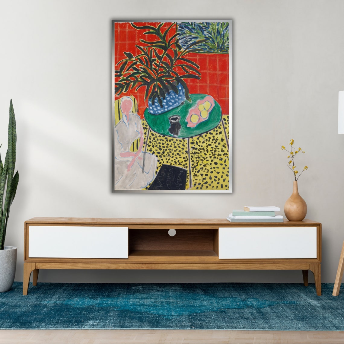 Henri Matisse Flower In Vase Wall Art Ready To Hang Wall Art Modern Abstract Art Minimalist Home Decor - Image 2