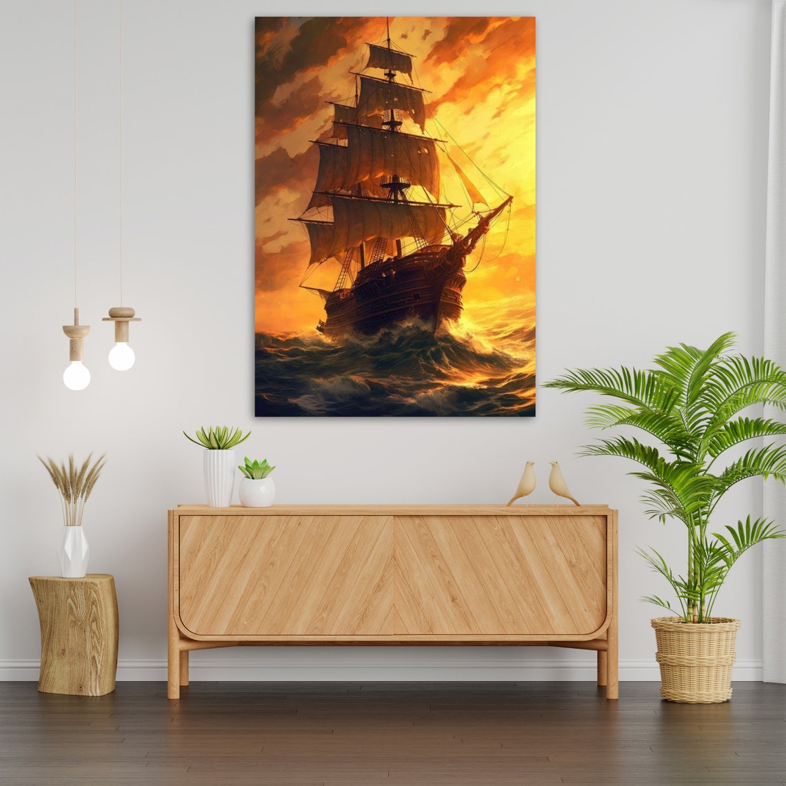 Ship Coastal Nautical Decor Art Print - Image 2