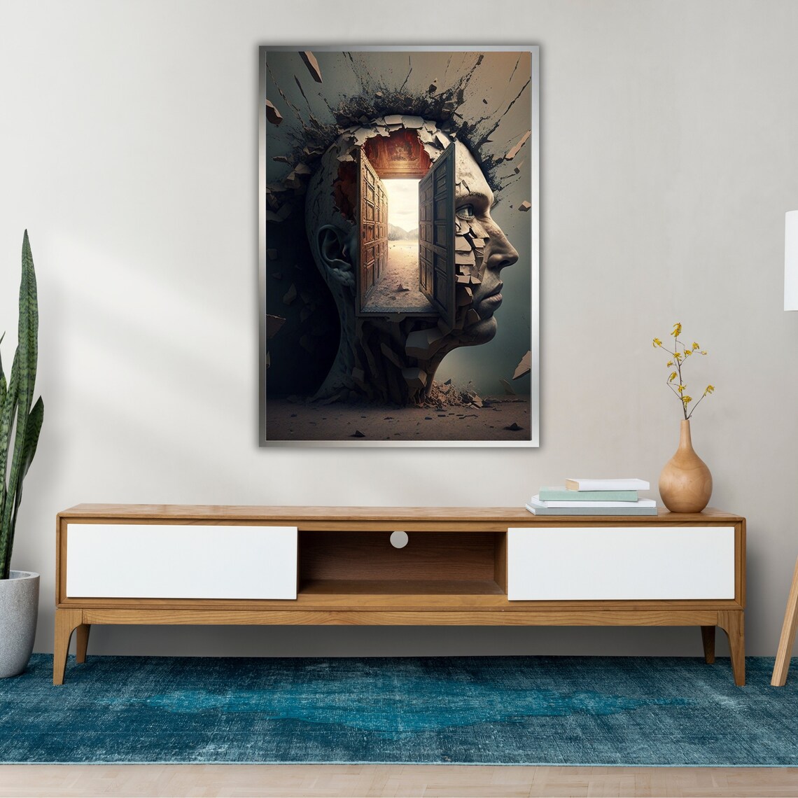 The Door To My Mind Wall Art Ready To Hang Abstract Art Home Decor Unique Gift - Image 2