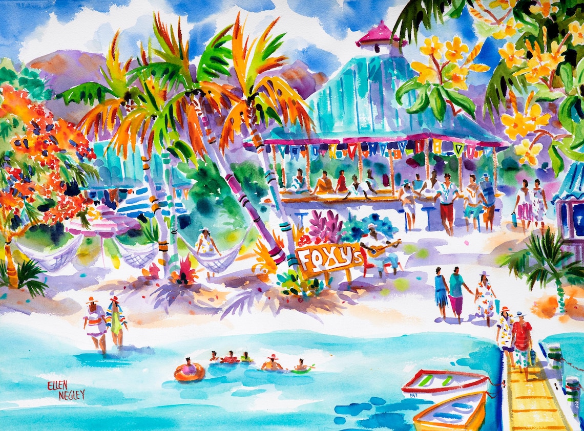 Foxys Jost Van Dyke British Virgin Islands Art Print