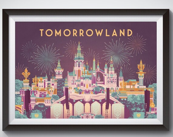 Tomorrowland 2023 Vintage Travel Poster Print