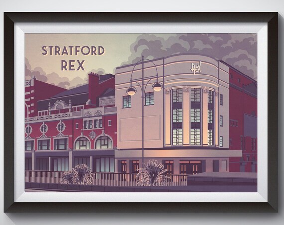 Stratford Rex East London Art Deco Cinema Music Venue Building Poster