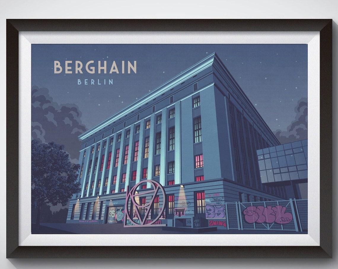 Berghain Berlin Nightclub Panorama Bar Techno Club Germany Poster