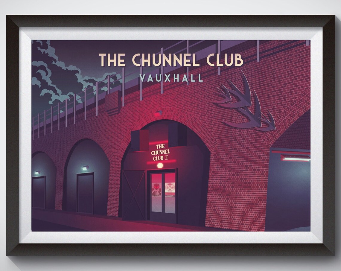 The Chunnel Club Vauxhall London Railway Arches Nightclub Poster