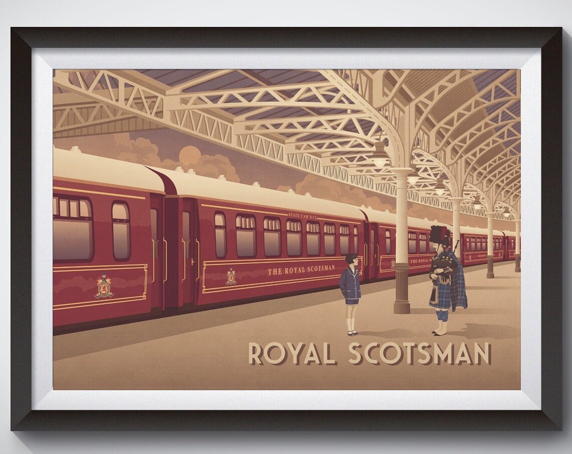 Royal Scotsman Vintage Travel Poster, Railway Art