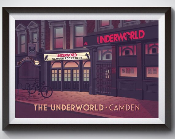 Underworld Camden Vintage Travel Poster, North London