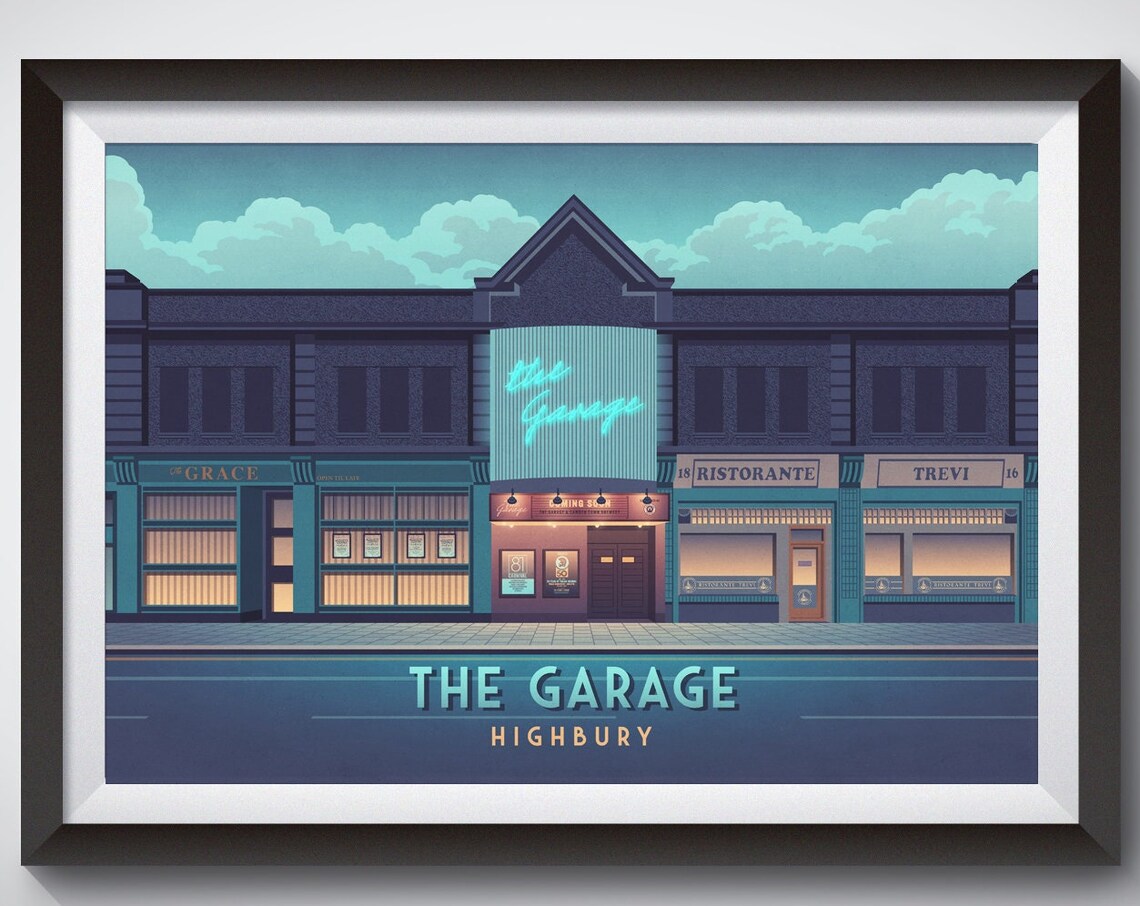 The Garage Highbury Islington Live Music Travel Poster