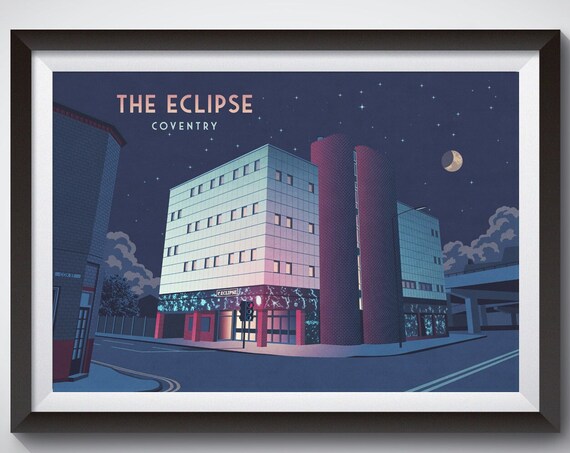The Eclipse Coventry Nightclub Starry Night Music Venue Poster