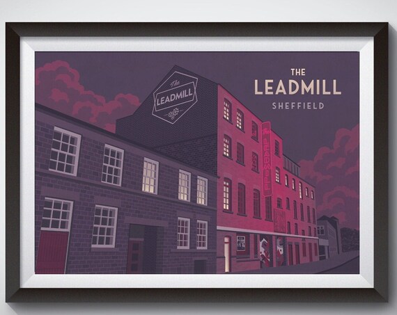The Leadmill Sheffield Retro Music Venue Travel Poster