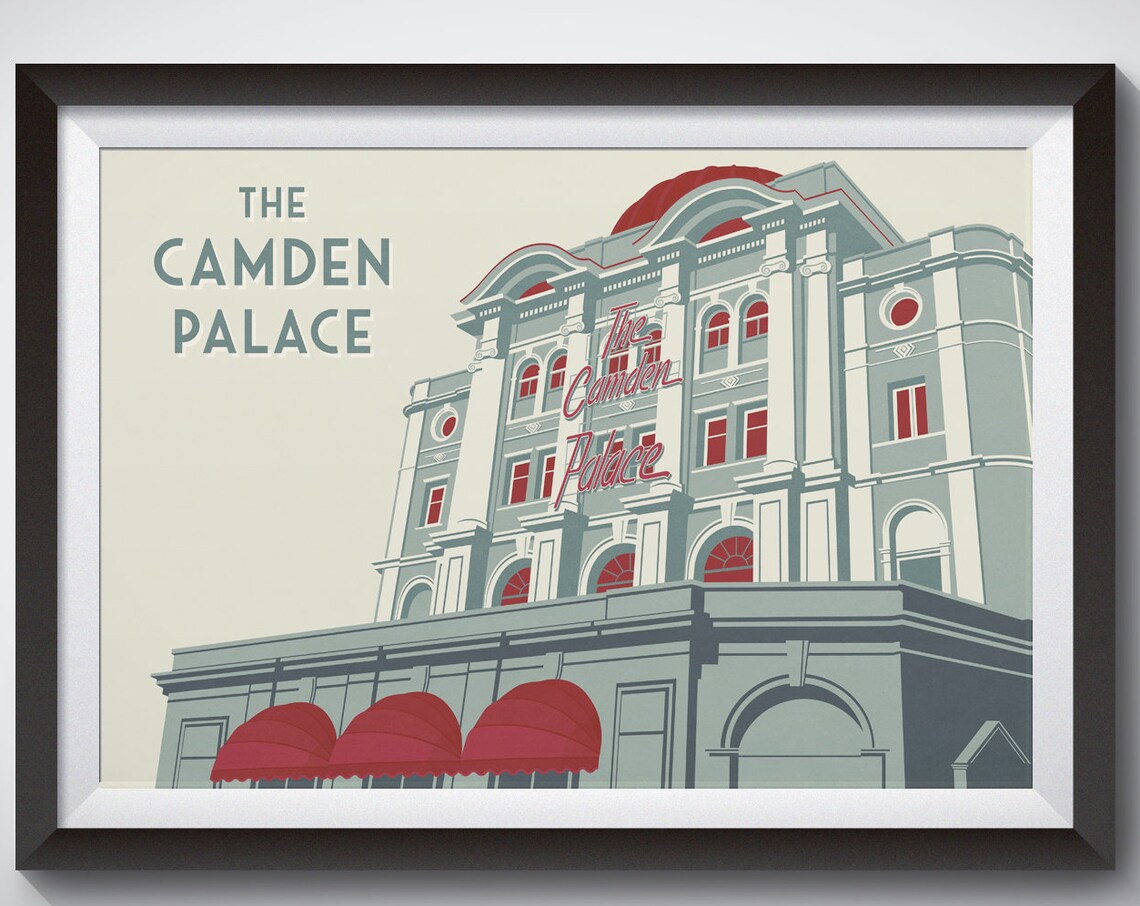 Camden Palace Travel Poster, London Music Venue