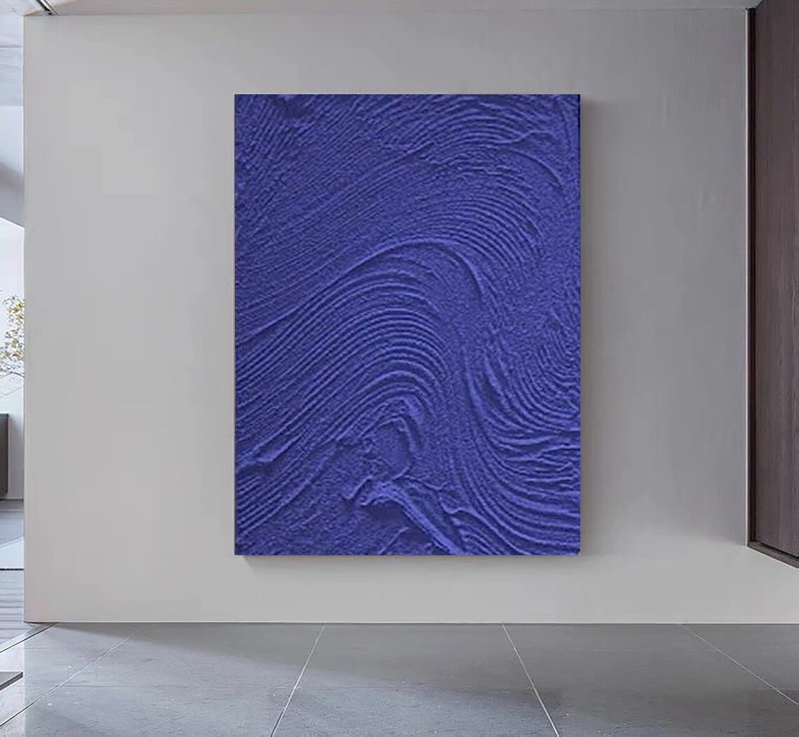 Blue 3d Textured Wall Art Blue Wall Art Blue Abstract Painting On Blue Textured Art Blue Abstract Art Painting 3d Blue Wall Art Decor - Image 5