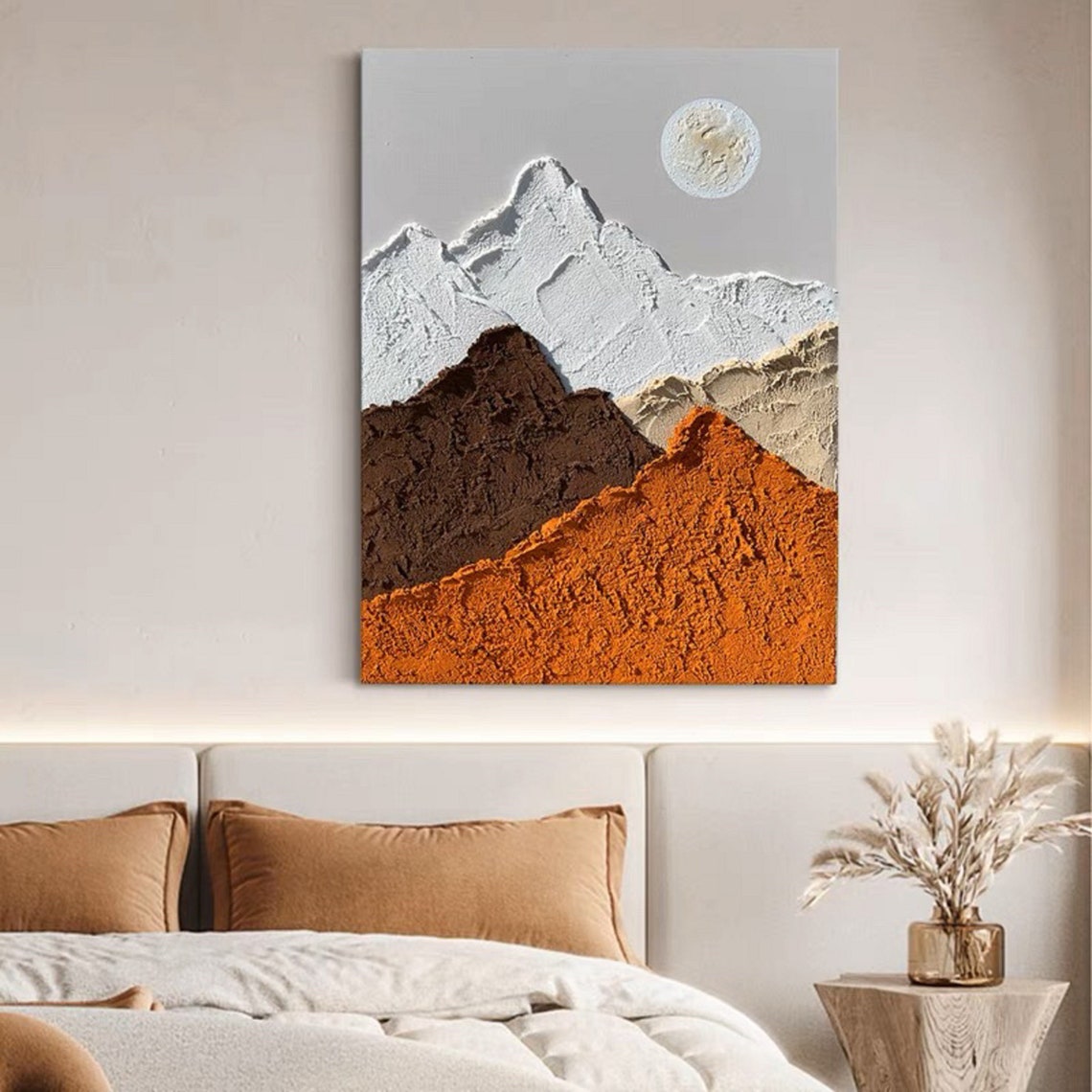 Large Abstract Art Original Abstract Painting 3d Texture Art White 3d Texture Abstract Painting Neutral Art Painting Living Wall Art - Image 5
