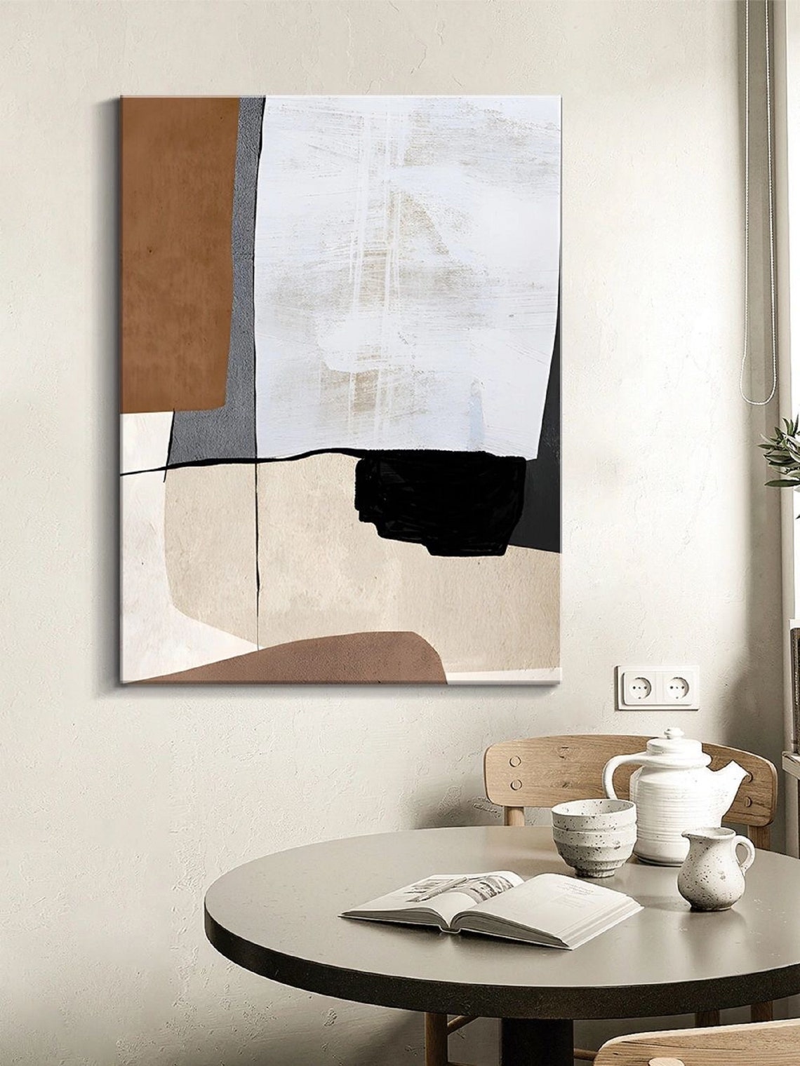 Large Abstract Art Original Abstract Painting Texture Art Earth Tone Painting Cream Painting Neutral Art Painting Living Wall Art - Image 5