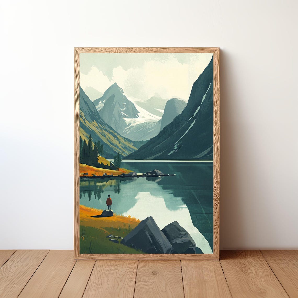 Fjord Landscape Wall Art Nature Decor Traveler Poster Camping Home Adventure Print Nl4