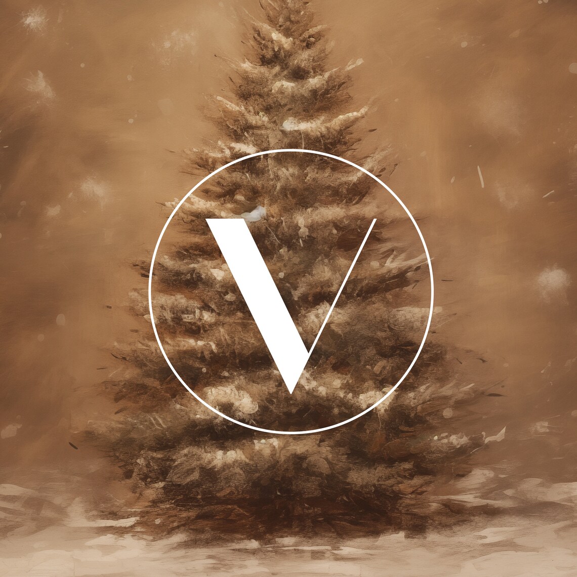 Vintage Christmas Tree Holiday Art Print - Image 3