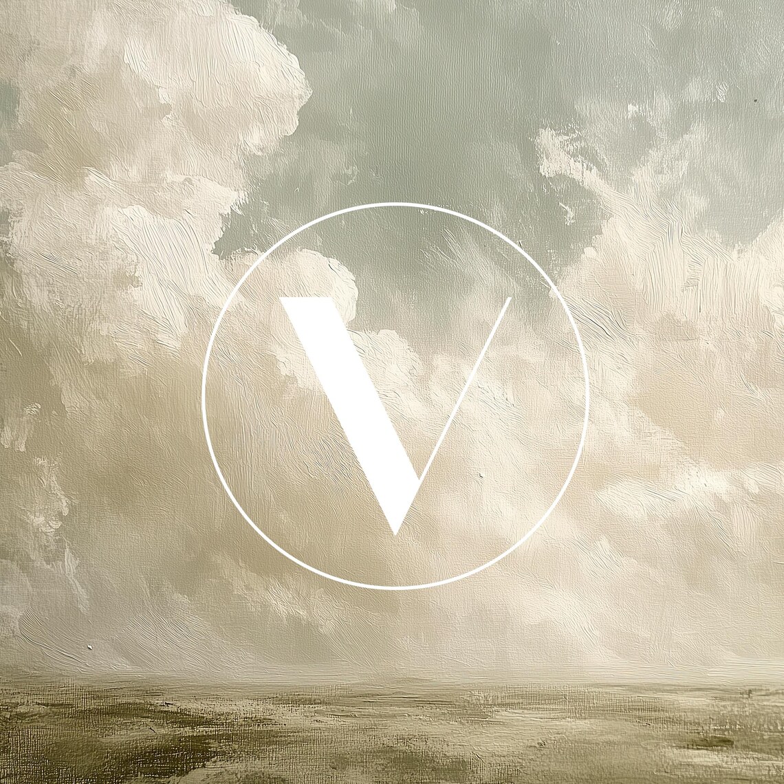 Spring Landscape Vintage Cloudy Sky Art Print - Image 2